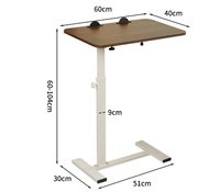 Bureau d'écriture de chevet personnalisable et hautement réglable avec fonction rabattable et roulettes pour un déplacement facile, table portable pour ordinateur portable