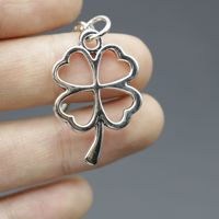 Dört Yapraklı Yonca Anahtarlık, 31x30mm, Cilalı Metal Minimalist Hediyelik Eşya, Altın ve Gümüş