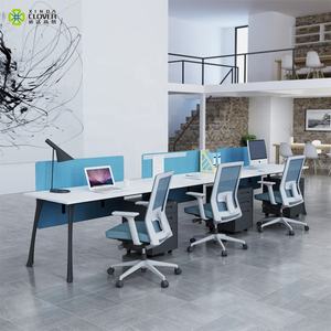 Muebles DE OFICINA DE ACERO Escritorio de oficina para 2 personas Mesa de estación de trabajo lineal de moda - Product Image 2