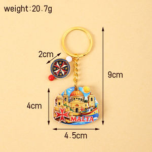 Fabricant en gros de porte-clés en résine 3D peints aux UV, écologiques, cadeaux touristiques de <span class=keywords><strong>Malte</strong></span>, impression numérique personnalisée - Product Image 5