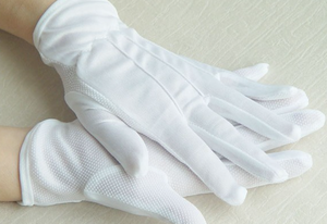 Guantes de algodón de cuatro tamaños blancos y negros suaves y cómodos de alta calidad 2024 para trabajar en fábrica - Product Image 3