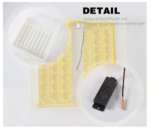 Incubateur numérique transparent pour œufs de poulet, couveuse avec contrôle de la température, automatique, 48 œufs