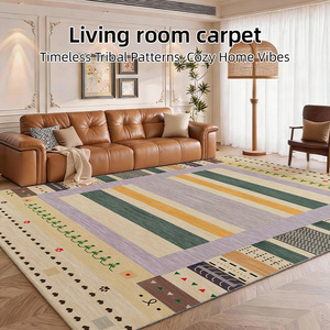 EIFFEL HOME Tapis décoratif style tapisserie du désert, motif plantes et fleurs, en polyester, lavable en machine, résistant aux taches, pour salon et chambre - Product Image 3