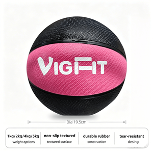 Balón Medicinal de Goma Texturizado Premium VIGFIT de 1/2/4/5 kg, Balón de Entrenamiento con Peso para Ejercicios de Impacto, Balón de Gravedad para Gimnasio en Casa - Product Image 2