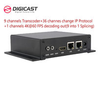 Transcodificador de Transmisión en Vivo 9 en 1, Multiprotocolo RTMP RTMPS UDP RTSP HLS SRT, Transcodificador de Video para Transmisión