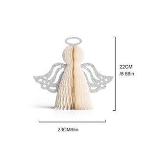 Ornamenti Angelo 3D Pieghevoli Personalizzati OEM in Carta Spessa a Nido d'Ape per Matrimoni, Natale, Pasqua, Capodanno, Ecologici e Riutilizzabili per Interni - Product Image 4