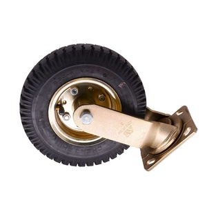 Factory Supply 8/10 Inch Regular <strong>Pneumatic</strong> Industrial <strong>Caster</strong> Wheel Rubber Plastic Material Ball Bearing Plate Mounting Rigid - Product Image 5
