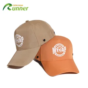 Gorras de béisbol de lona fina promocionales de la mejor calidad Runner Custom 2024 OEM BSCI Unstructured Sports Hats Gorra