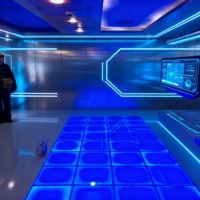 UNOXINE Digital LED DMX512 RGBW Interaktive Tanzfläche Fliesen Weiß & Schwarz Pixel Sensor Panels für Nachtclub Hochzeit & Events