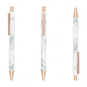 Stylo bille publicitaire blanc mat à bas prix, personnalisable, pour entreprise, en métal, fournisseur d'usine - Product Image 4