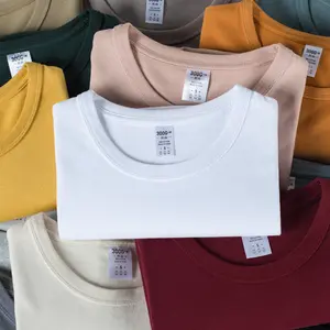 YLS оптовая продажа 300 gsm 100% матовый Хлопок индивидуальная футболка с коротким рукавом повседневные мужские дизайнерские футболки