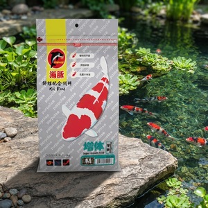 Alimento para Peces <span class=keywords><strong>Koi</strong></span> de la Marca Porpoise, Bolsa Plateada de 1 kg, Alta en Proteínas, Salud Digestiva - Product Image 1