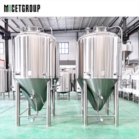 Fermenteur conique double paroi en acier inoxydable 304 de 1000 L, cuve de fermentation commerciale pour bière et kombucha, équipement de brasserie 20 barils