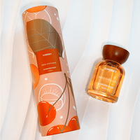 Diffuseur d'arômes non électrique YAVE avec couvercle en bois brun, parfum gardénia longue durée (60-90 jours), à base d'huiles essentielles végétales