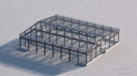 Sistema de Construcción de Estructuras de Acero Modulares Modernas, Pre-fabricadas, de Gran Envergadura y Bajo Costo para Fábricas Industriales
