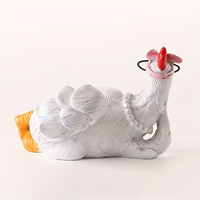 Statue décorative populaire de coq et de poule du matin, artisanat en résine d'animaux amusants, ornements en résine, décoration d'intérieur