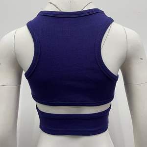 Canottiera da <span class=keywords><strong>donna</strong></span> Y2K <span class=keywords><strong>gilet</strong></span> in maglia <span class=keywords><strong>marrone</strong></span> a coste per le canotte corte Casual estive da <span class=keywords><strong>donna</strong></span> - Product Image 5