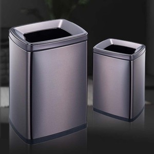 Thương mại và hộ gia đình <span class=keywords><strong>6L</strong></span> thép không gỉ thường vụ <span class=keywords><strong>bin</strong></span> đen vàng vuông Thùng rác với các loại khác nhau rác <span class=keywords><strong>bin</strong></span> - Product Image 5