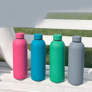 Bouteille d'eau colorée à double paroi en acier inoxydable, petite ouverture, bouteille isotherme pour le sport et les voyages, anti-fuite. - Product Image 3