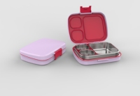Boîte à lunch écologique, étanche, en acier inoxydable de qualité alimentaire, chauffable au micro-ondes, empilable, cuissable à la vapeur, portable, avec compartiments