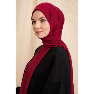 ผ้าพันคอผ้าฝ้าย - สีแดงเชอร์รี่ - เชอร์รี่ - Product Image 4