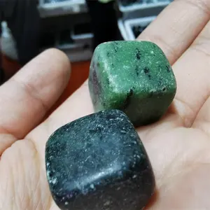 Wholesale Ruby in Zoisite Tumbled Stone Natural crystal Polishing Cube for Sale