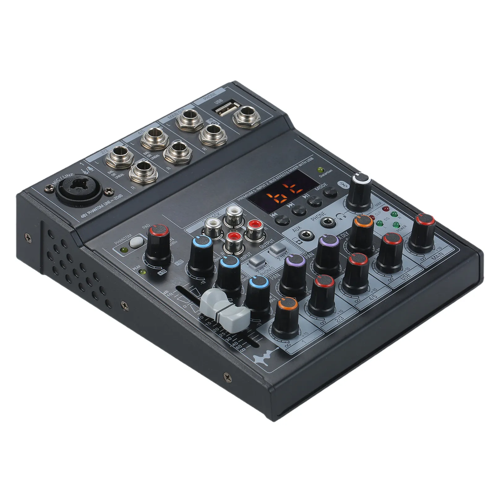 Mezclador de Audio profesional TG 502, 4 canales, sistema de consola de placa de sonido estéreo, USB, BT, FX, procesador de señal de Audio Digital con efecto