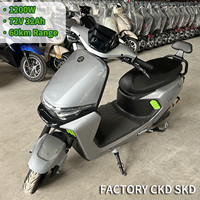 Electric Adult Motorcycle 50km/h Speed Electric Motorcycles Scooter 1200W 72V Wholesale/CKD/SKD