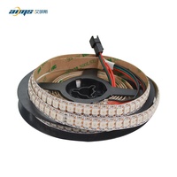 Bande lumineuse adressable WS2812B 144LEDs 5V 12mm avec pixels RVB individuels, bande lumineuse flexible intelligente IP33 découpable