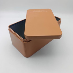 Hot Sale Metal Tin <strong>Box</strong> Rectangular Empty Tinplate Containers with Lids, Orange, for Home Organizer, Candles, Gifts, <strong>Car</strong> Keys - Product Image 6