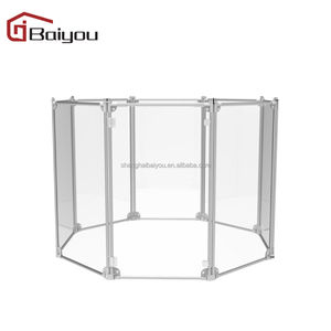 Hoge Kwaliteit Aluminium Transparante Partitie <span class=keywords><strong>Indoor</strong></span> Hond Hekwerk Opvouwbare <span class=keywords><strong>Pet</strong></span> Box - Product Image 2