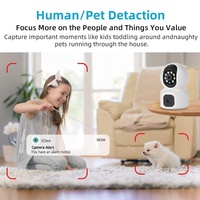 Caméras de sécurité domestiques à double objectif et suivi automatique V380 WiFi 4G PTZ avec suivi humain par IA, surveillance de sécurité, vente chaude