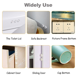 Refrigerator Door Bumpers Clear Silicone Adhesive <b>Rubber</b> Feet Sound Dampening Door Stopper Non Slip Furniture Pads Car Door Pads - Product Image 5
