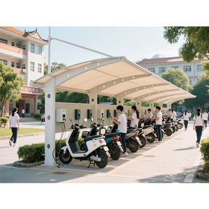 Structure de tension de taille personnalisée Carports Pare-soleil anti-pluie pour les parkings extérieurs - Product Image 5