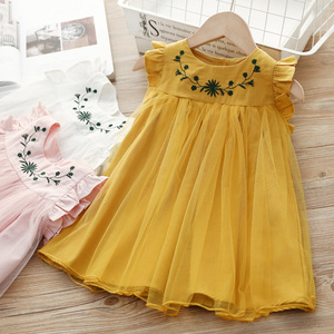 Vestido de Verano para Niñas, Estilo Bordado Floral, de Pana, con Cordón, para Bebés - Product Image 3