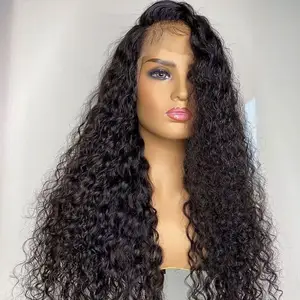 Perruque Lace Front Wig transparente ondulée 13x4, perruque Lace Frontal Wig pour femmes noires, cheveux humains, vente en gros, échantillon gratuit