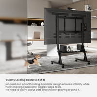 Chariot de montage TV mobile LDT03-25FLW en gros de qualité supérieure Support d'écran réglable Support de chariot de moniteur roulant Support de sol Bureau
