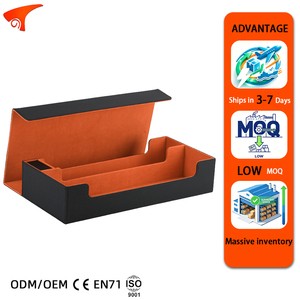 Caja de Cartas Grande para Comandante, con Capacidad para Más de 600 Cartas, Torre de Dados, Caja de Cartas de Cuero PU para TCG Yugioh Commander - Product Image 1