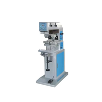 Machine de tampographie semi-automatique monocouche à double tête pour verre/tissu, machine de tampographie pour casque de sécurité