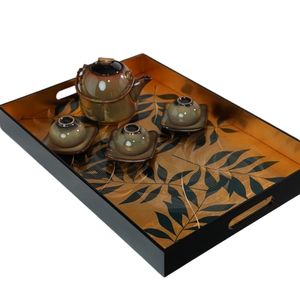 Bandeja de servir de laca artesanal de lujo Minh Giang para hostelería de hoteles y utensilios de cocina premium para el hogar. - Product Image 1