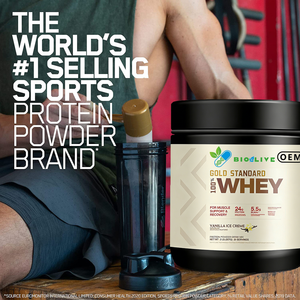 Protéine de Lactosérum Gold Standard Saveur Crème Glacée Vanille 24g Protéines 5.5g BCAA pour le Soutien Musculaire et la Récupération OEM Marque Privée - Product Image 5