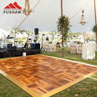 Vente en gros de piste de danse portable de haute qualité pour mariage, défilé de mode en bois de teck, piste de danse en bois pour fête et événement