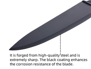 Ensemble <span class=keywords><strong>de</strong></span> 7 <span class=keywords><strong>couteaux</strong></span> <span class=keywords><strong>de</strong></span> <span class=keywords><strong>cuisine</strong></span> haut <span class=keywords><strong>de</strong></span> gamme en acier inoxydable avec bloc, couteau <span class=keywords><strong>de</strong></span> chef super tranchant personnalisé et éplucheur en plastique PP - Product Image 4
