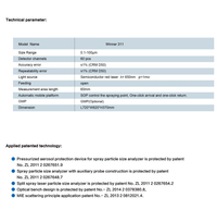 Analyseur de taille de particules par diffraction laser Winner311 pour applications de nébulisation médicale