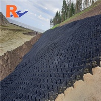 Système de confinement cellulaire géocell perforé texturé 200-330 pour la stabilisation des bases routières et la protection des pentes, norme ASTM