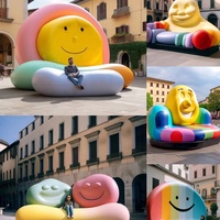 Chaise gonflable géante colorée personnalisée Ange, modèle de canapé gonflable de taille pure pour tous vos événements