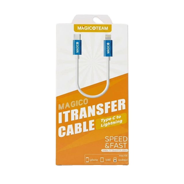 Magico Transfer Cable Type-C to Lighting Mobile Phone Fast Speed Transfer Charing Cables