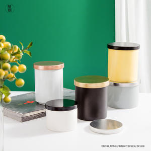 Juego de Frascos de Cerámica para Velas, Cilíndricos con Tapa, Decoración para el Hogar, Vacíos, Hechos a Medida, Opciones de Color Disponibles - Product Image 5