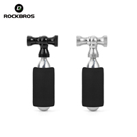 ROCKBROS Aluminum Alloy CO2 Bicycle Pump Valve Adapter for Quick Inflation Repair 80psi Pressure Portable Cycling Inflator