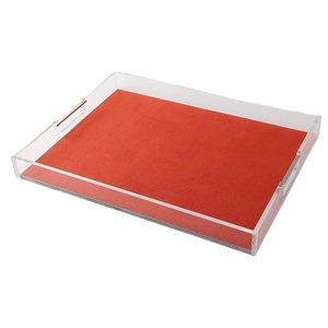 9x12 hình chữ nhật rõ ràng <span class=keywords><strong>plexiglass</strong></span> Acrylic phục vụ Khay cho Vanity trang điểm lưu trữ - Product Image 2